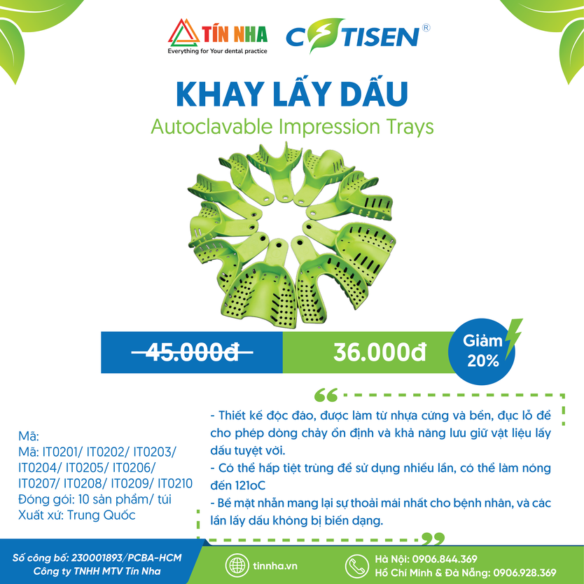 Khay Lấy Dấu (Autoclavable Impression Tray)