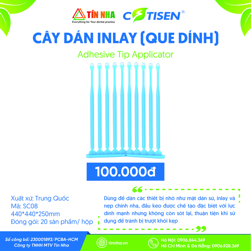 Cây Dán Inlay - Que Dính (Adhesive Tip Applicator)