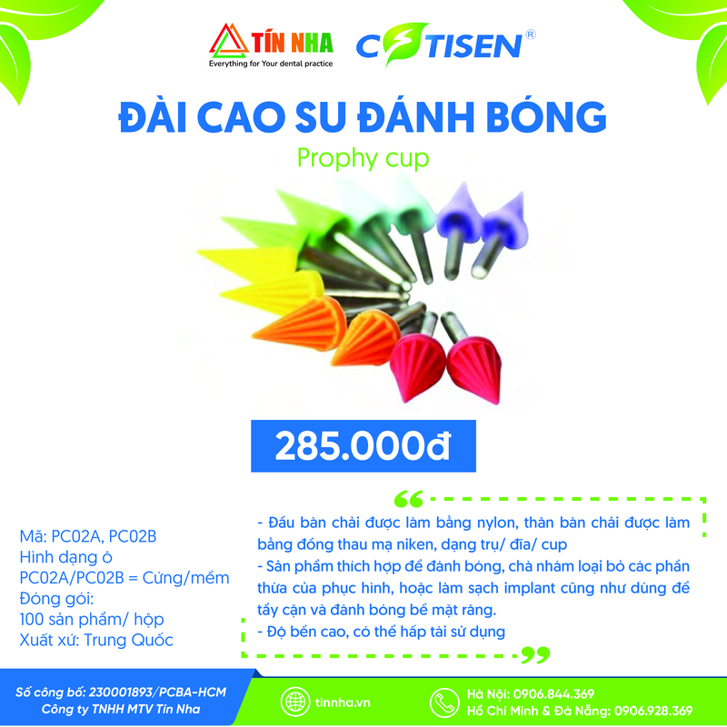 Đài Cao Su Đánh Bóng (Prophy cup)