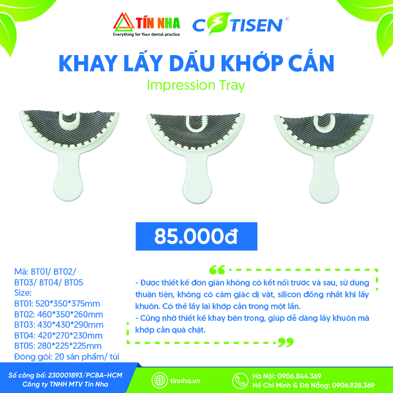 Khay lấy dấu khớp cắn