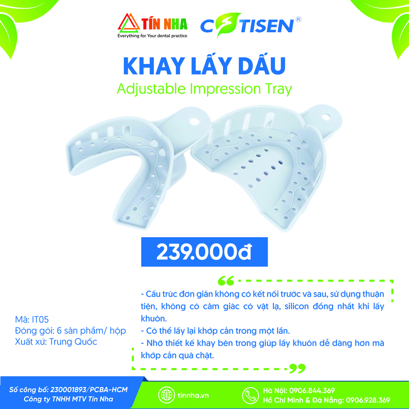 Khay Lấy Dấu (Adjustable Impression Tray)