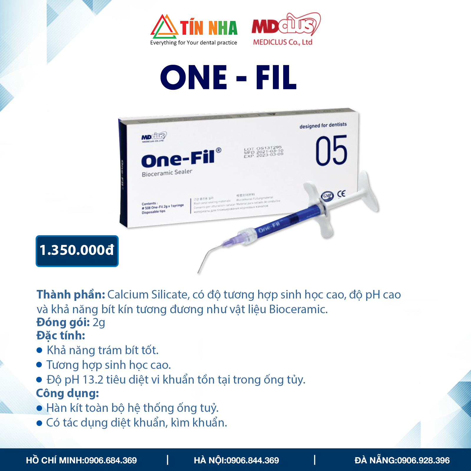 Trám Bít Ống Tủy One-fil