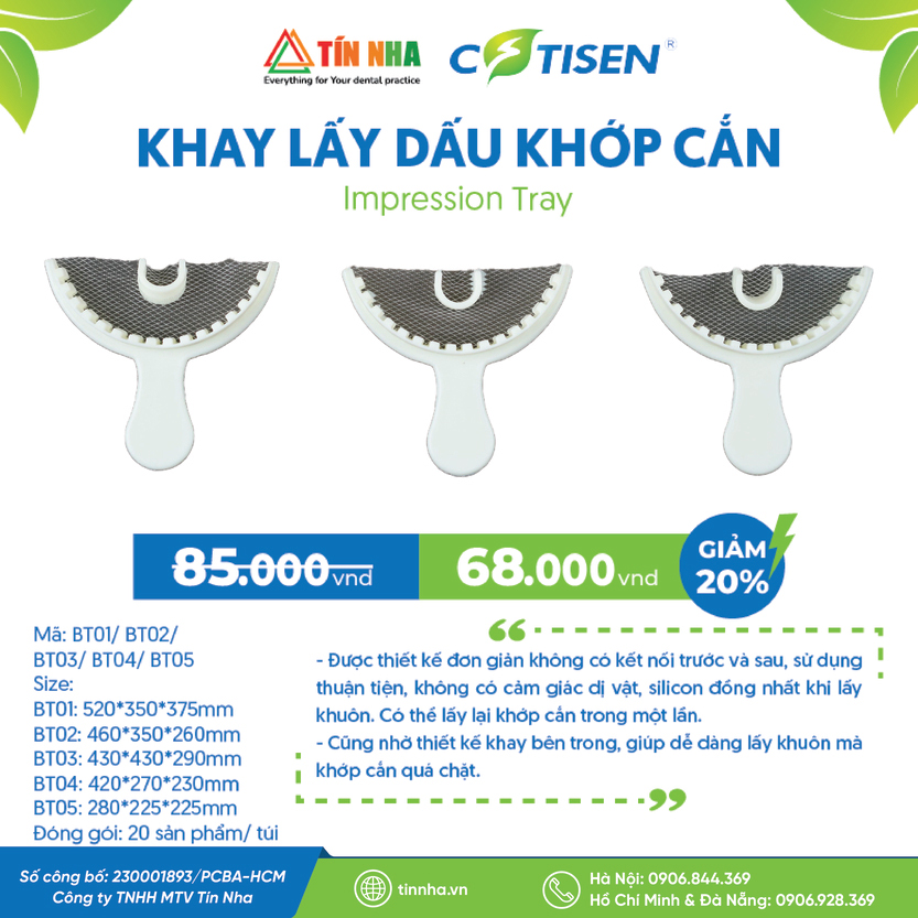 Khay lấy dấu khớp cắn