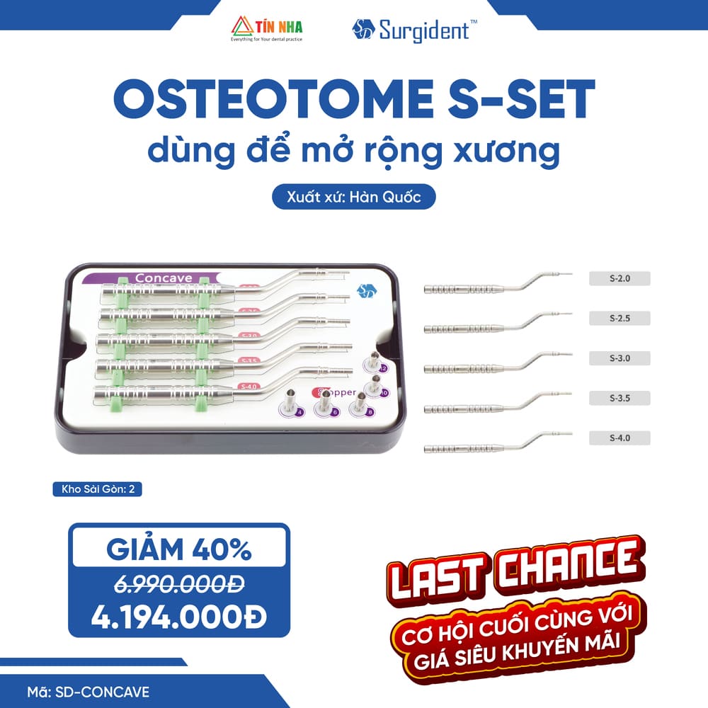 (Osteotome S-Set) Để Mở Rộng Xương