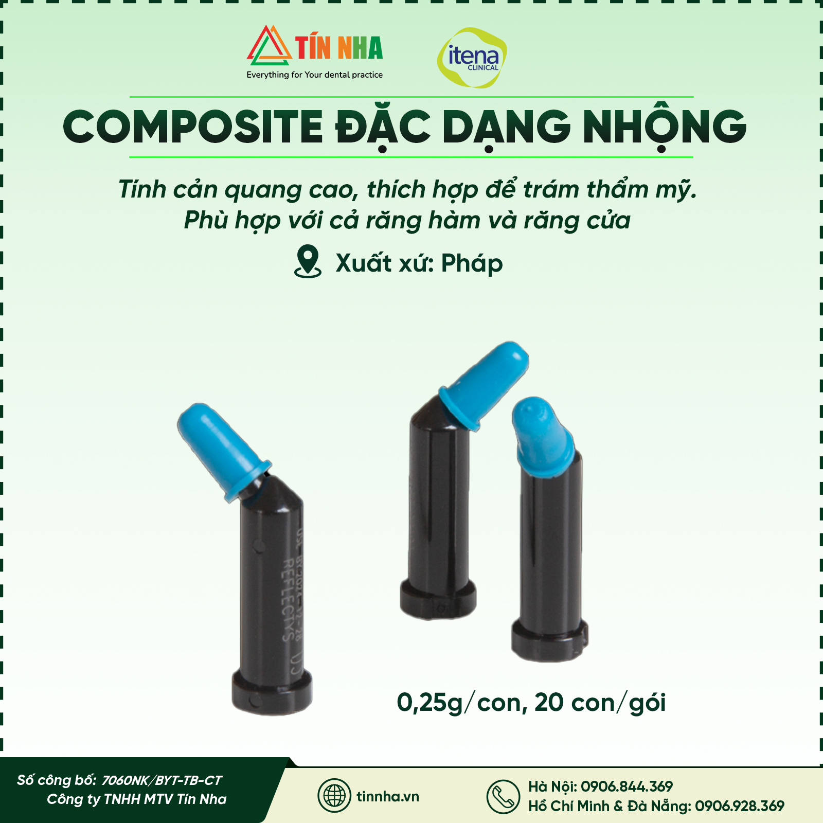 Composite đặc dạng nhộng Reflectys