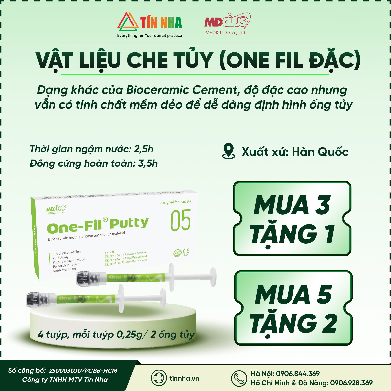 Vật Liệu Trám Bít Sinh Học (One Fil đặc)