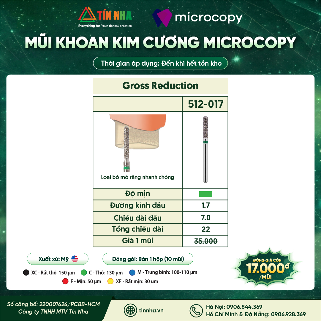 Mũi khoan Gross Reduction
