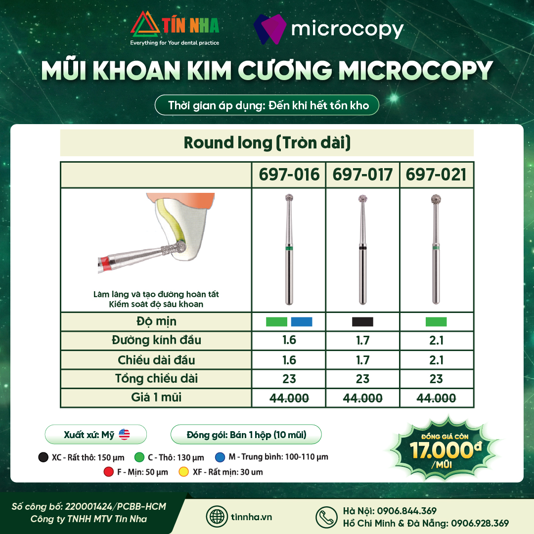 Mũi khoan Tròn dài