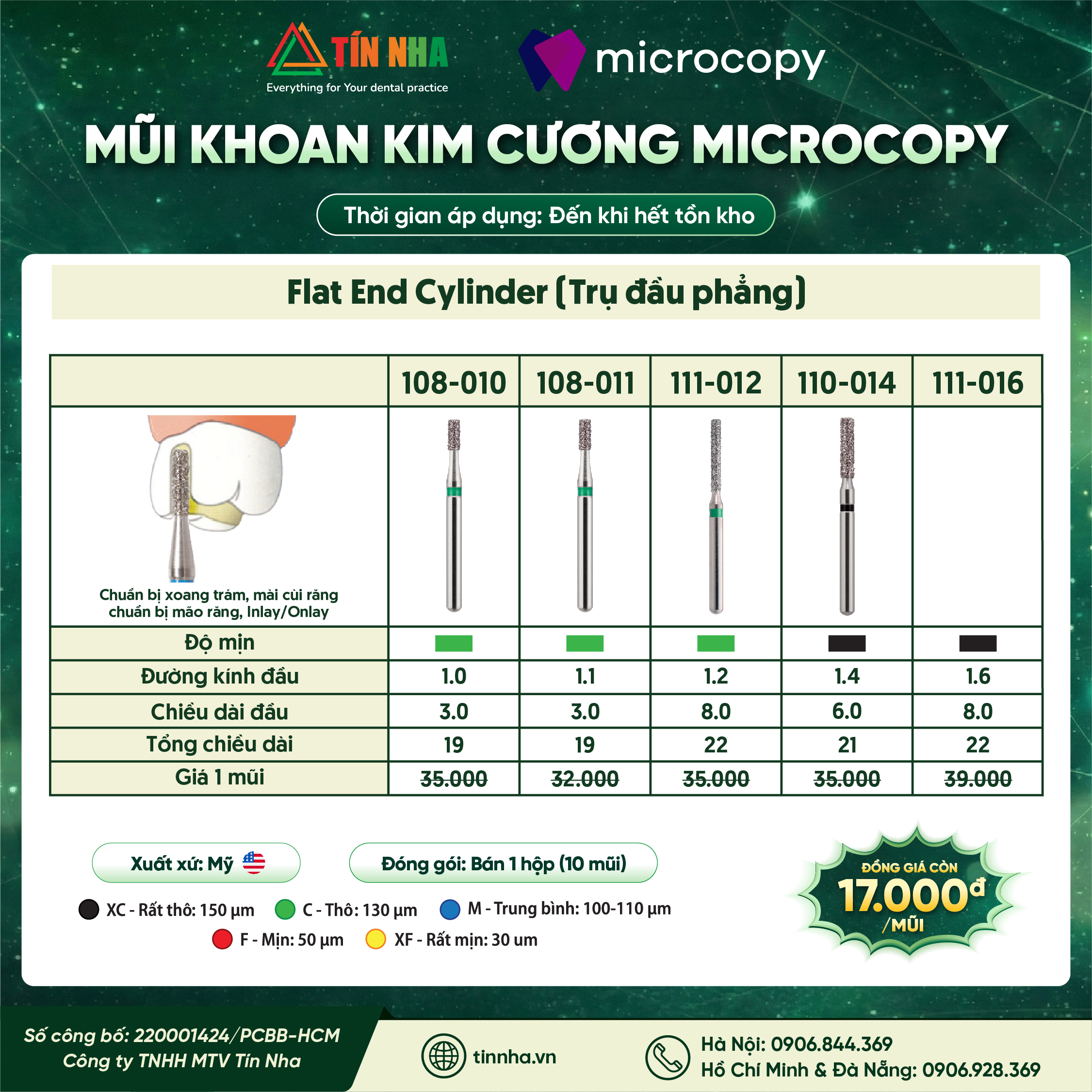 Mũi khoan Trụ đầu phẳng