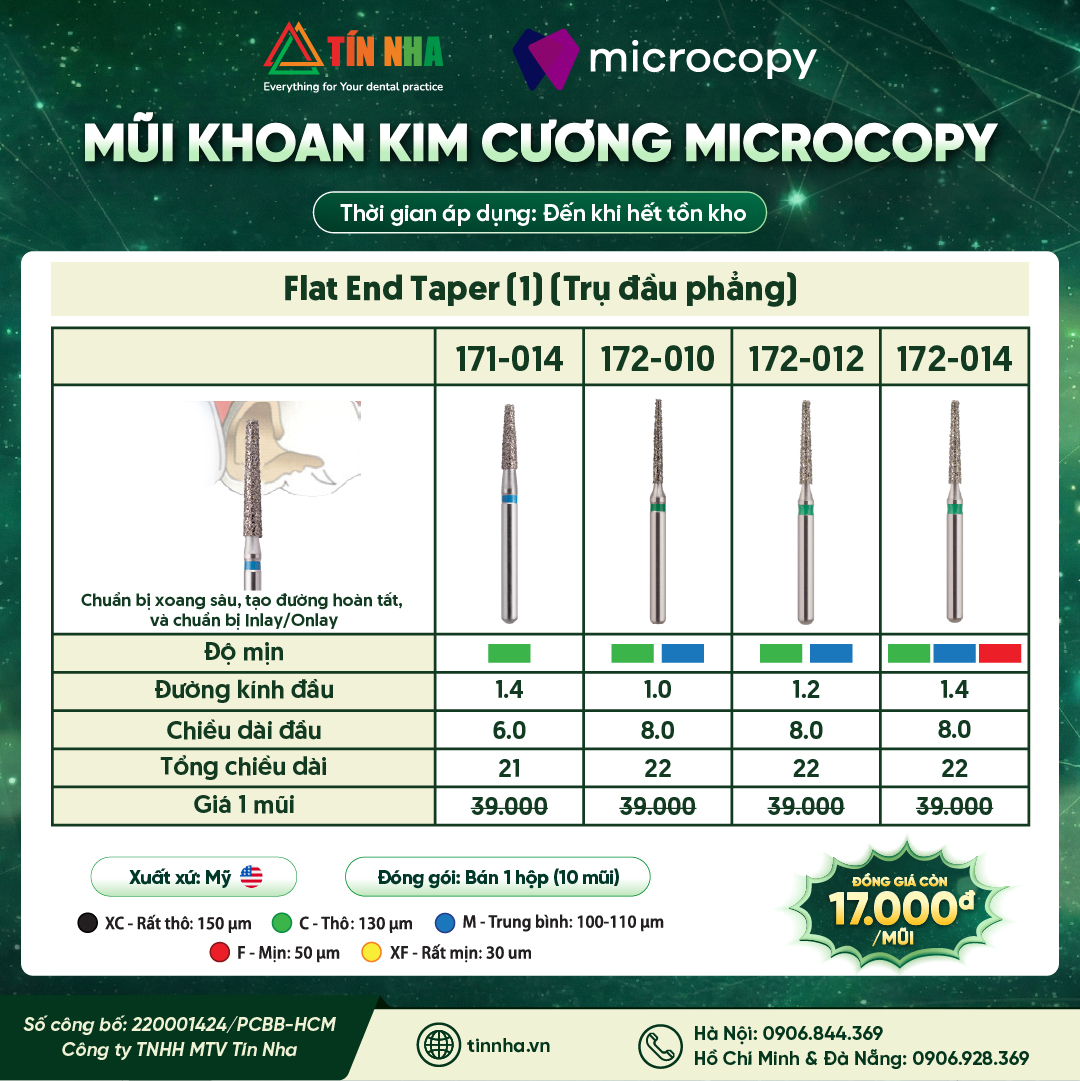 Mũi khoan Trụ đầu phẳng