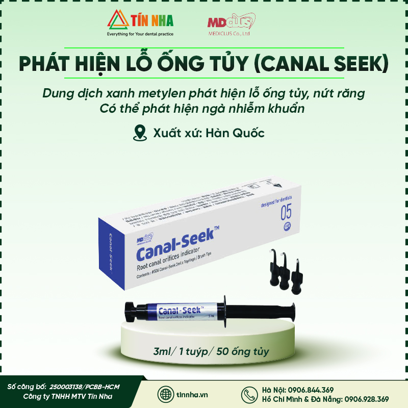 PHÁT HIỆN LỖ ỐNG TỦY CANAL SEEK