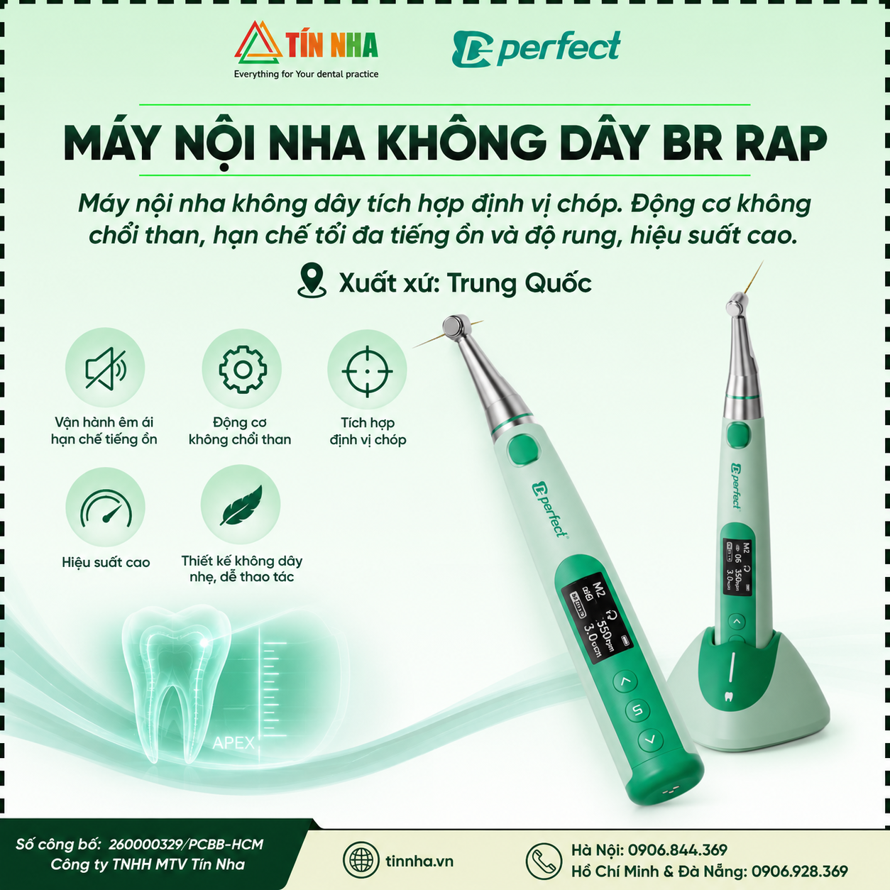 MÁY NỘI NHA KHÔNG DÂY BR RAP