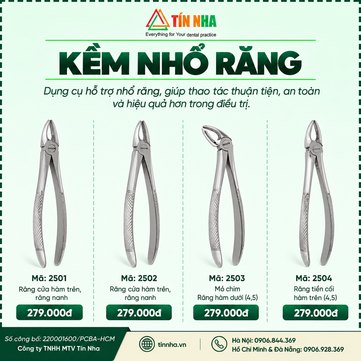 KỀM NHỔ RĂNG