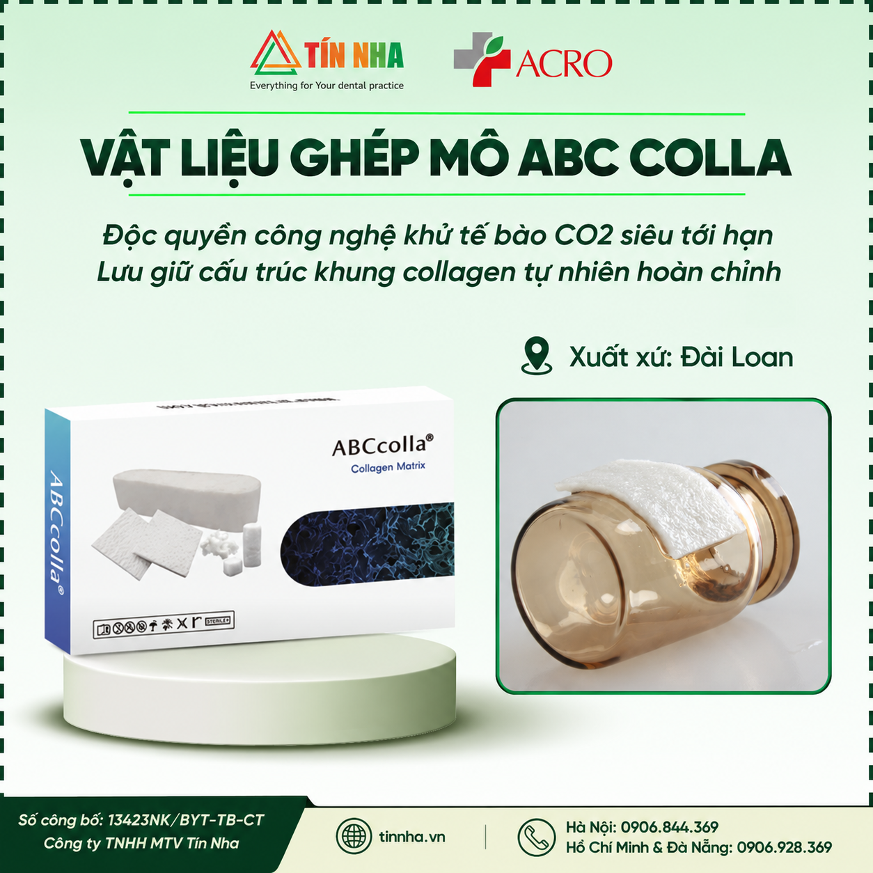 VẬT LIỆU GHÉP MÔ MỀM ABC COLLA